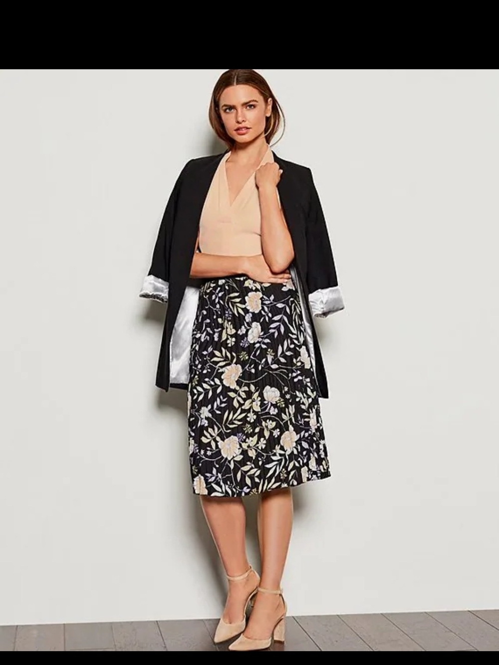 Calvin Klein Black Longline Open-Front BLAZER / JACKET - Picture 5 of 15